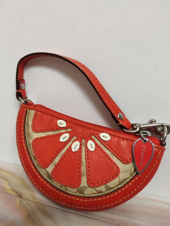 Coach Handbags - Vintage Y2K Coach F60659 Orange Coin Purse